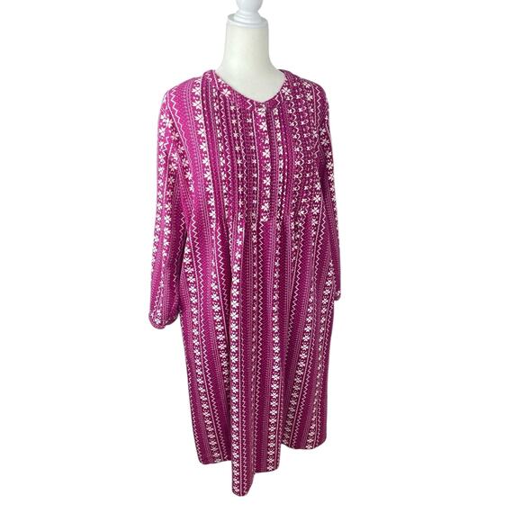 La Cera 100% Cotton Flannel Nightgown Women's Large Cozy Grandma Conservative - Picture 4 of 14